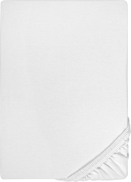 Pocoline Boxspring Spannbetttuch aus Baumwolle, Weiß, B/T: 150 x 200 cm, Höhe: 40 cm - Bild 1