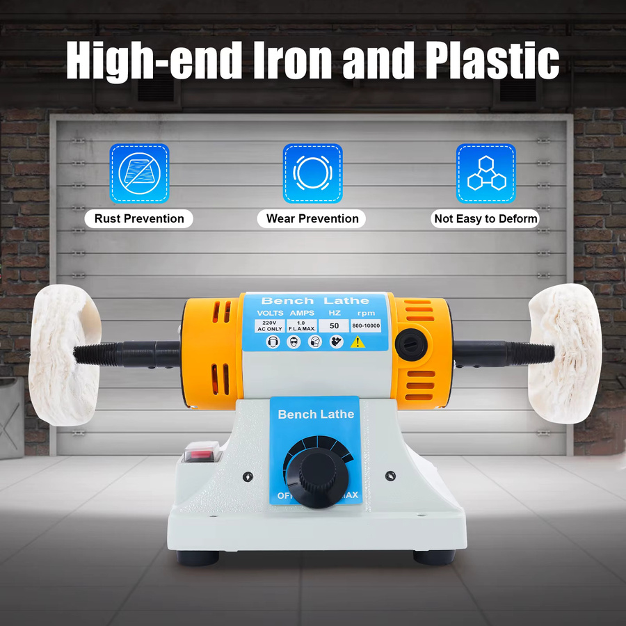 CNCEST Tischpoliermaschine mit 320 W Motor, einstellbare Geschwindigkeit von 800–10.000 U/min, elektrisch und kabelgebunden zum Schleifen - Bild 2
