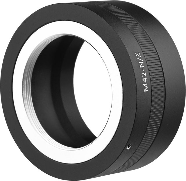Andoer Manueller Objektiv-Adapterring M42 auf Nikon Z-Mount aus Aluminiumlegierung, Schwarz - Bild 1