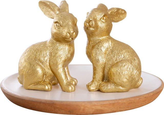 Dekohase Heine Figur in Goldfarben aus Polyresin für den Tischdekor - Bild 1