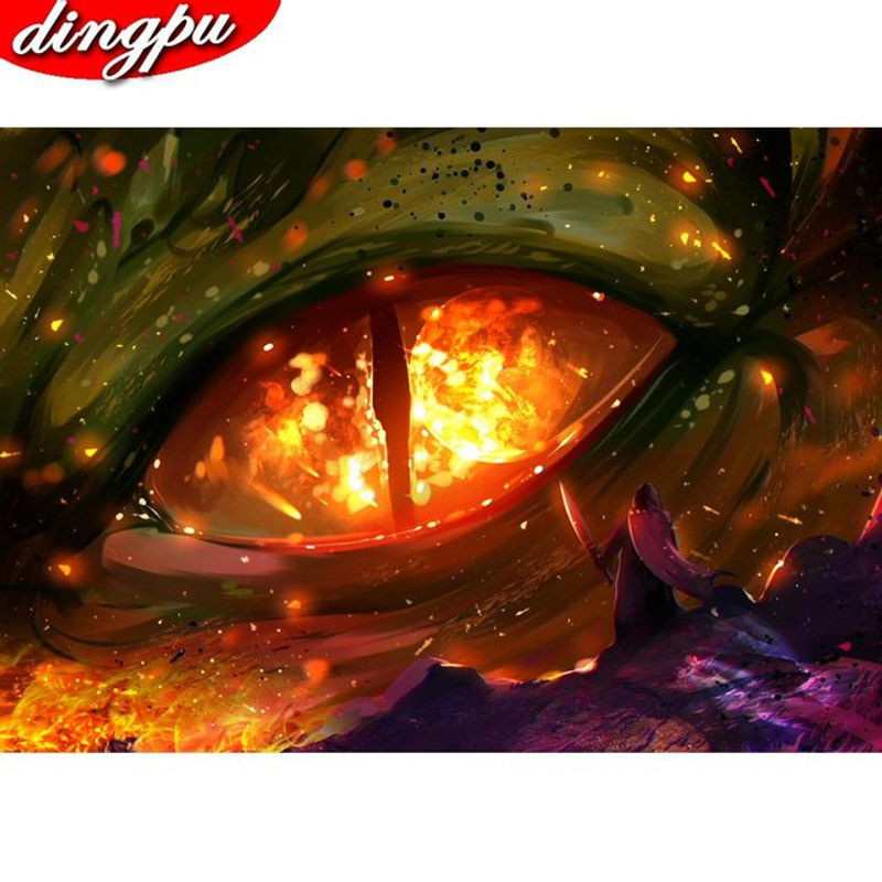 DINGPU Diamond Painting Set mit runden Diamanten in abstrakter Kunstoptik, mehrfarbig, B/H: 30 x 20 cm - Bild 1