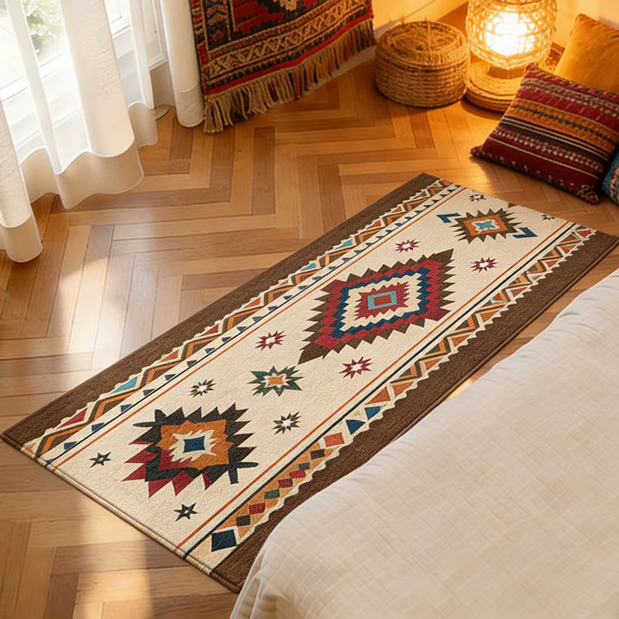 VIKAMA Wohnzimmer-Sofateppich mit Blumenmuster in Multicolour, rechteckiger Teppich für Wohnzimmer und Schlafzimmer - Bild 1