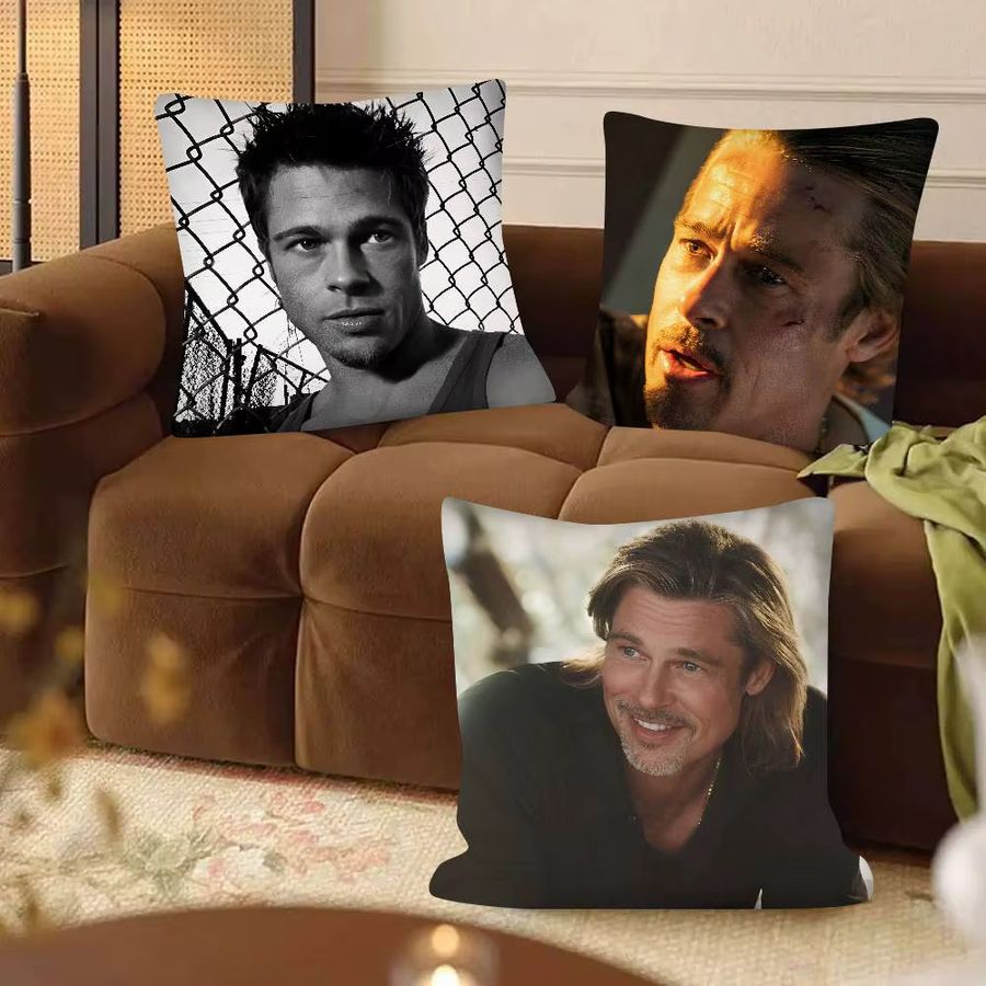 Brad Pitt Kissenbezug Fashion Square für Schlafzimmer und Sofa zur Dekoration - Bild 3