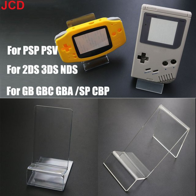 JDC Acryl-Displayständer für Retro-Spielkonsolen wie Game Boy, GBA, PSP und Nintendo 3DS, transparent - Bild 1