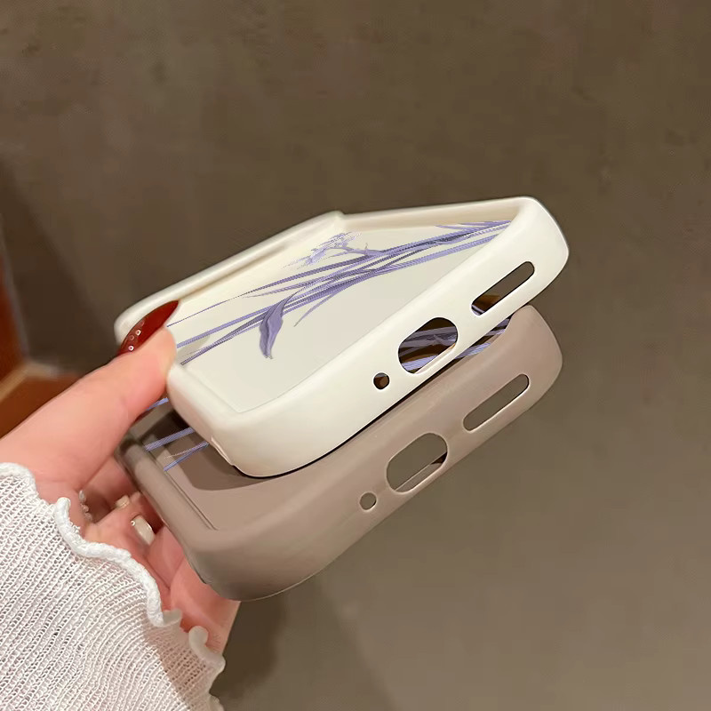 Stoßfeste Silikon-Handyhülle mit lila Orchideen-Muster für Google Pixel 10, 9 Pro XL, 9, 8 Pro, 9A, 8A, 7A - Bild 1