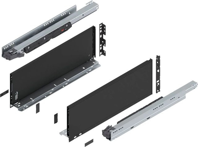 Blum Legrabox Pure Set Schubladensystem mit Blumotion Soft-Close in Carbonschwarz, Nennlänge: 500 mm, Tragkraft: 70 kg - Bild 1