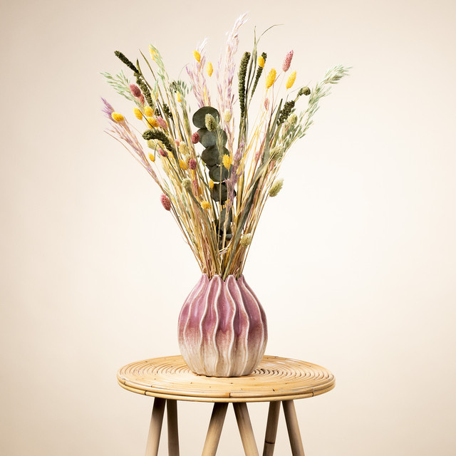 Trockenblumenstrauß BLUME2000 Multicolor in Orange, Gelb, Pink und Petrol für den Tisch - Bild 1