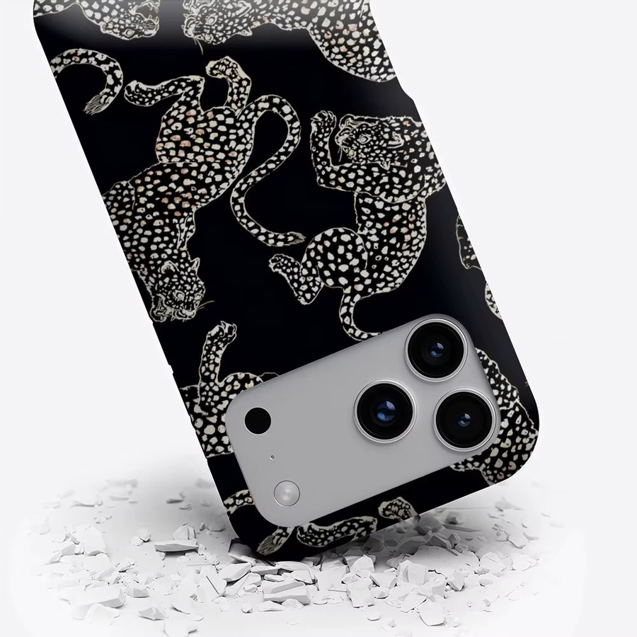 Aurbe 2-in-1 MagSafe Hülle mit mattem Film und Leoparden-Prowl-Design für iPhone 17 16 15 14 Plus Pro Max, stoßfeste Hartschale, Gold/Schwarz - Bild 3