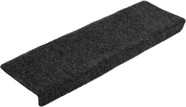 vidaXL Treppenmatten aus Nadelvlies, 10 Stück, Grau, B/T/H: 65 x 21 x 4 cm - Bild 1
