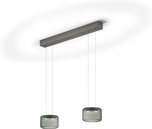 Knapstein Sidra-2 LED-Pendelleuchte in Anthrazit mit Glas und Metall, dimmbar und höhenverstellbar - Bild 1