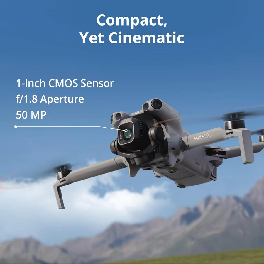 DJI Mini 5 Pro Ultraleichte faltbare Drohne in Grau mit 1 Zoll CMOS Kamera und omnidirektionaler Hinderniserkennung - Bild 2