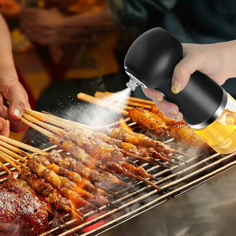 Elektrischer Ölsprüher VamsLuna in Schwarz, wiederaufladbarer Küchenölspender für Olivenöl zum Kochen, Backen und Grillen - Bild 3