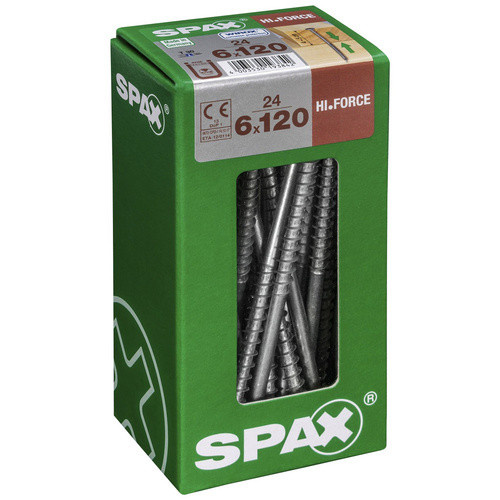 Spax Holzbauschraube mit Tellerkopf und Torx-Antrieb, Farbe: Silber, Material: Stahl, 24 Stück, Durchmesser: 6 mm, Länge: 120 mm - Bild 2