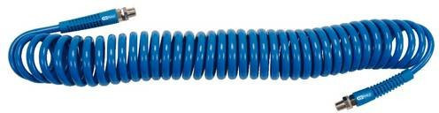KS Tools PU-Druckluft-Spiralschlauch in Blau mit 8m Länge und 12 bar Druckfestigkeit - Bild 1