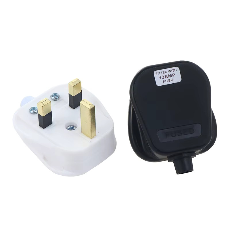 KOQZM UK-Netzstecker Typ G 3-polig 13A mit abnehmbarem Stecker in Weiß und Schwarz - Bild 2
