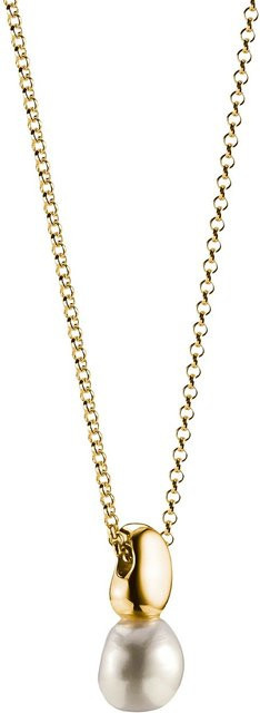 Thomas Sabo Kette mit Perlen-Anhänger, 925 Silber, vergoldet, Damen - Bild 1