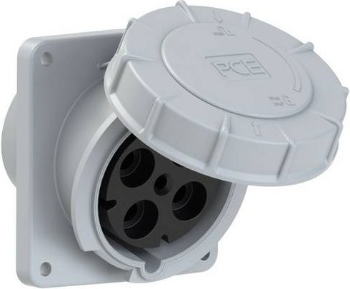 PC Electric Power Twist 444-1 CEE Anbaudose 125A 4polig grau IP67 - Bild 1