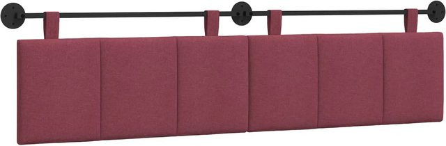 vidaXL Wandmontiertes Polsterpaneel in Weinrot mit Stoffbezug, B/H/T: 210 x 55 x 5 cm - Bild 1