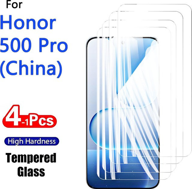 9H Displayschutzfolien aus gehärtetem Glas für Honor 500 Pro, transparent, kratzfest und case-freundlich - Bild 1