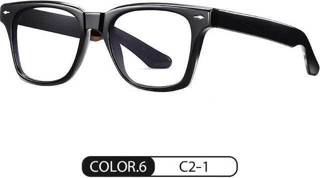 Dote Lesebrille, Quadratisch, Acetat, Vollrand, Unisex, transparent, black - Bild 1