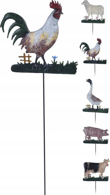 Dekorative Gartentier-Figur aus Metall in Multicolour, Höhe: 75 cm - Bild 1