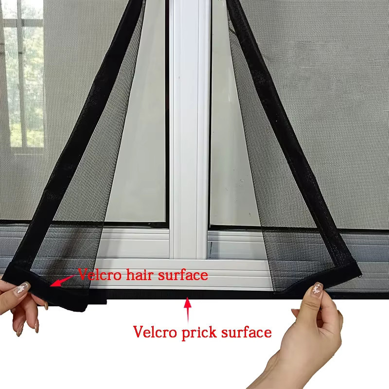 Selbstklebendes magnetisches Moskitonetz als unsichtbares Fliegengitter und Fenstervorhang - Bild 4