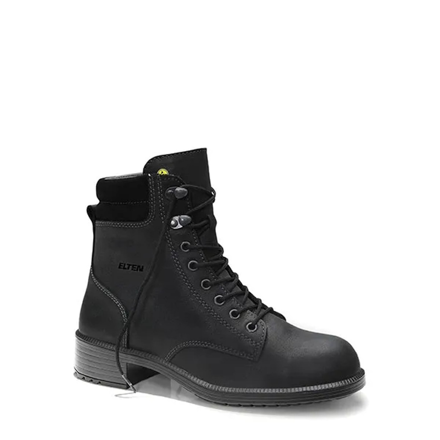 Elten Damen-Sicherheitsschnürstiefel Nikola Black Mid ESD S2 aus Rindleder, Farbe: Black, Größe: 36 - Bild 2