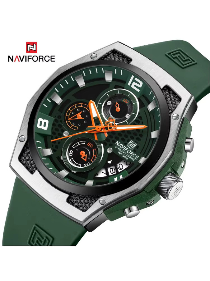 Navi force Armbanduhr Chronograph, Quarz, Edelstahl, Silber, Herren - Bild 6