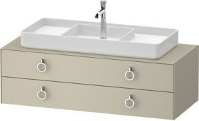 Duravit Waschtischunterschrank White Tulip in White, B: 130 cm, T: 55 cm, H: 40,8 cm - Bild 1