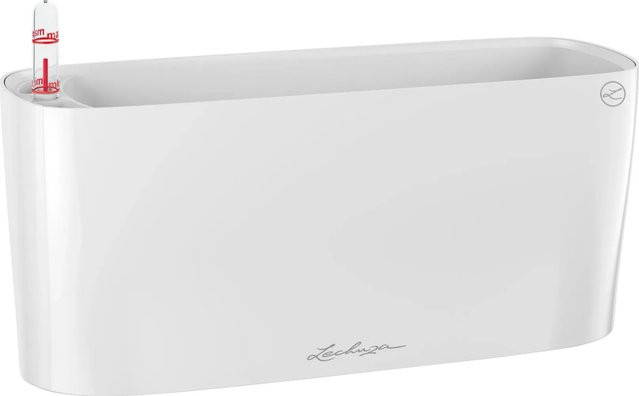 Lechuza Pflanzgefäß Delta Weiß Hochglanz B/T/H: 11 x 11 x 30 cm - Bild 1