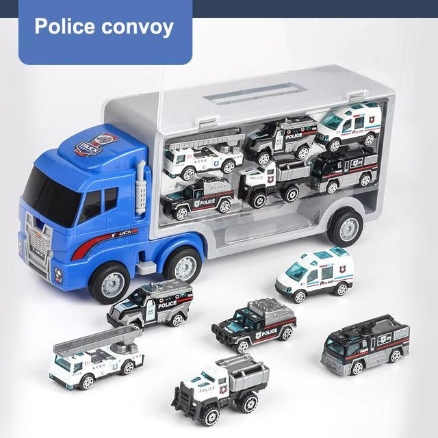 Linyi toy car Lagercontainer-LKW-Modell, 6-teiliges Set, ab 0 Jahren - Bild 1