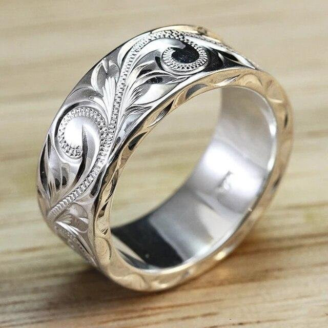 Ring Silberplattierung, Rattan-Blumenmuster, Damen - Bild 1