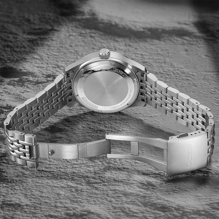 CADISEN Armbanduhr Automatik, blaues Zifferblatt, Edelstahl, Herren - Bild 2