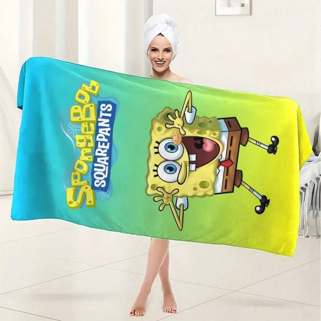 Potdemiel SpongeBob Strandtuch für Kinder, mehrfarbig, sehr saugfähig - Bild 1