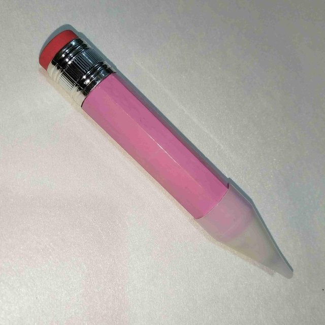 Riesiger Holzbleistift mit Radiergummi von Binchi Outdoor Product in Rosa, 2B Graphit, 35 cm Länge - Bild 1