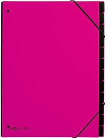 Pagna Pultordner Trend für DIN A4 mit 12 Fächern in Pink und Schwarz - Bild 1