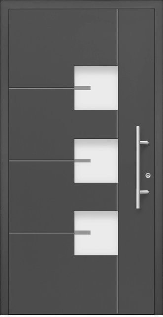 Splendoor Moderno Aluminium-Haustür mit Glaseinsatz, Anthrazit Metallic, B: 110 cm, H: 210 cm, Anschlag Rechts - Bild 1