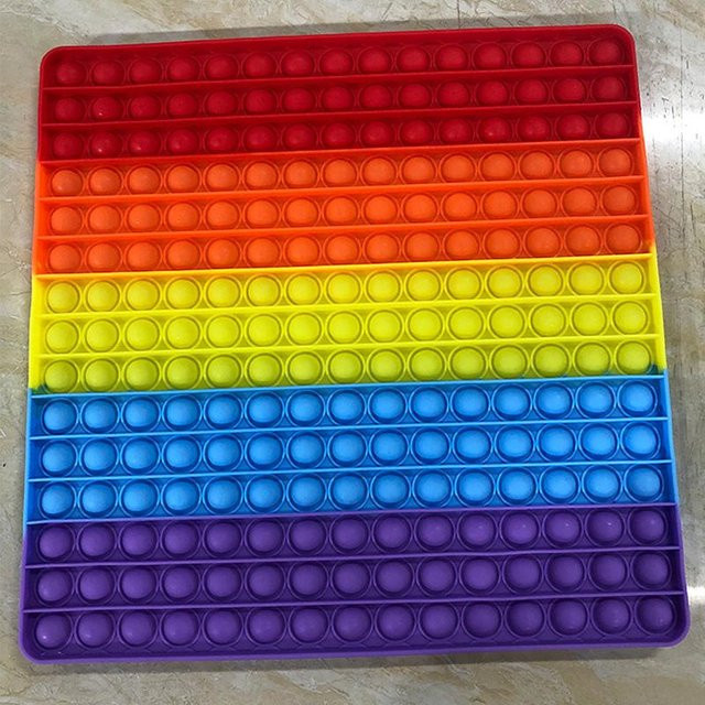 Jumbo Regenbogen Silikon Push Bubble, Sensorisches Fidget Spielzeug - Bild 1