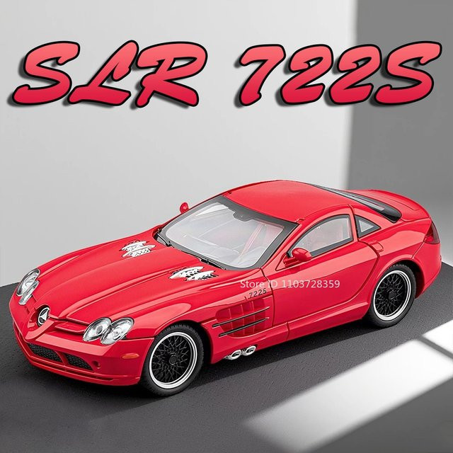 MAKEDA SLR 722S SLS Modell Supercar, Spielzeug, 1:24, Metall, mit Licht und Sound - Bild 1