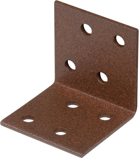 GAH Alberts Winkelverbinder aus Stahl, Rostbraun, Duplexbeschichtet, B/T/H: 40 x 40 x 40 mm - Bild 1