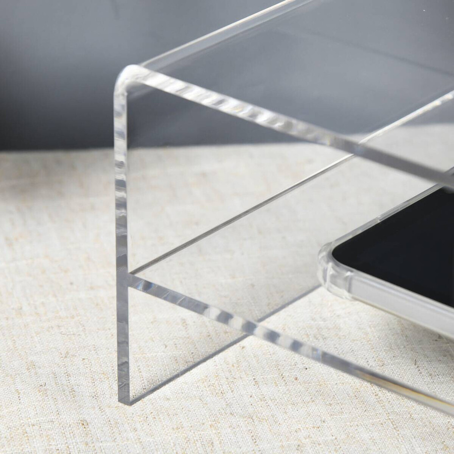 HOMCOM Monitorständer aus Acryl in transparent mit Staufach für bis zu 24 Zoll, B: 50,8 cm, T: 19,0 cm, H: 12,0 cm - Bild 5