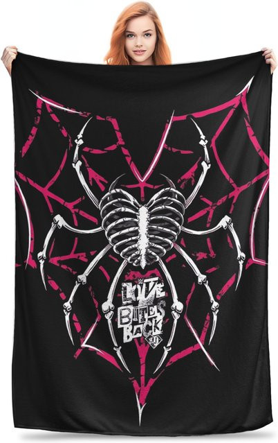 AJ Lee Wrestling Divas Flanell-Plüschdecke für Kinder und Jugendliche, Schwarz, B/H: 150 x 200 cm - Bild 1