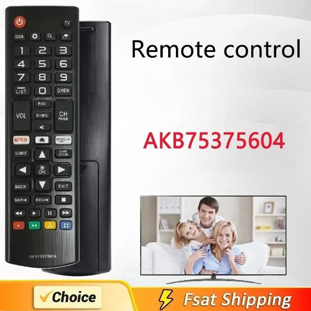 LG Ersatz-Fernbedienung AKB75375604 in Schwarz passend für LG SMART TV Modelle 43UK6300PUE, 32LK610BPUA, 49UK6300PUE und 55UK6300PUE - Bild 1