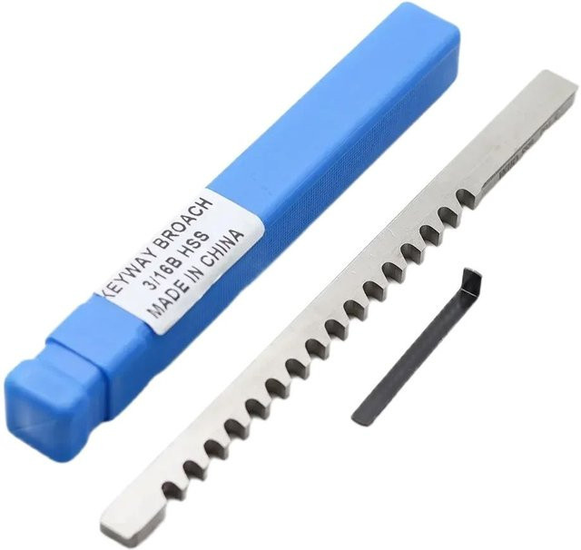 XMSJ Räumnadel aus Hochgeschwindigkeitsstahl HSS in Silber, Push-Typ Keilnutwerkzeug für metrische Größen von 2 mm bis 18 mm - Bild 1