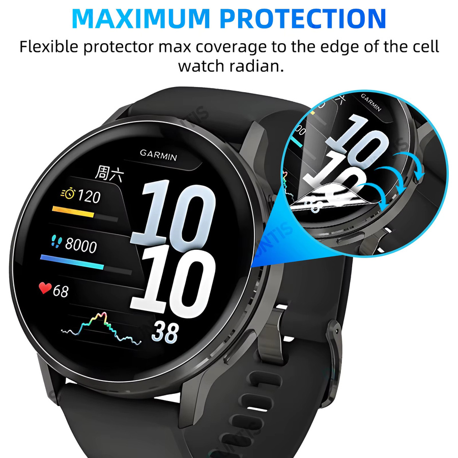 Garmin Displayschutzfolie Hydrogel, klar, Unisex - Bild 3