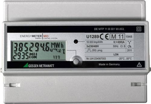 Gossen Metrawatt U1289-V011 Digitaler Drehstromzähler 65 A in Grau, MID-konform - Bild 1