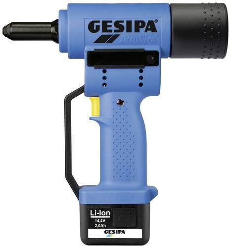 Gesipa AccuBird Akku-Blindniet-Setzgerät in Blau mit 2 Ah Li-Ion Akku und Ladegerät - Bild 1