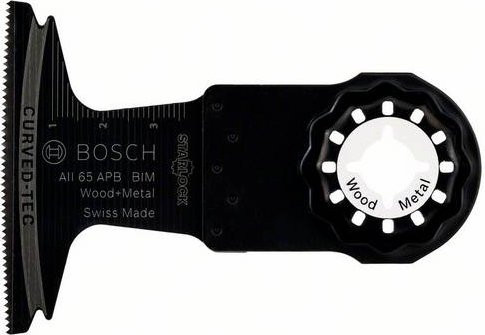 Bosch Starlock BIM Tauchsägeblatt AII 65 APB für Holz und Metall, Bimetall, Schwarz, Breite: 6,5 cm, Höhe: 6,5 cm, Tiefe: 4 cm - Bild 1