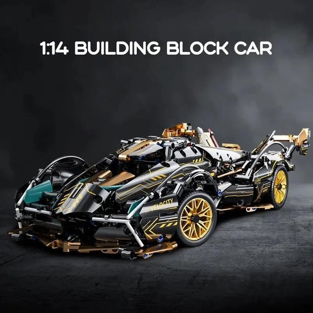 Binchi Keji Travel Supersportwagen, Auto, 900-teiliges Set, 1:14, ab 6 Jahren - Bild 1