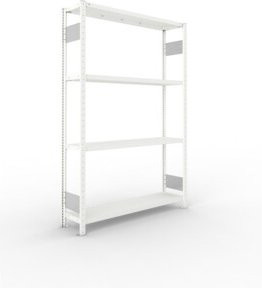 META Steckregal CLIP S3 230 LR mit 4 höhenverstellbaren Böden, Farbe: Grau, B/T/H: 200 x 130 x 30 cm - Bild 1